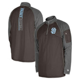 San Diego Padres Father's Day Raglan Quarter-Zip Top Brown