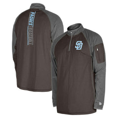 San Diego Padres Father's Day Raglan Quarter-Zip Top Brown