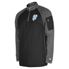 San Francisco Giants Father's Day Raglan Quarter-Zip Top Black