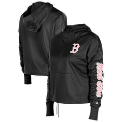 Boston Red Sox Women's Half-Zip Hoodie Black
