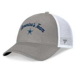 Dallas Cowboys Women's Fundamentals Slogan Trucker Adjustable Hat - Gray/White online