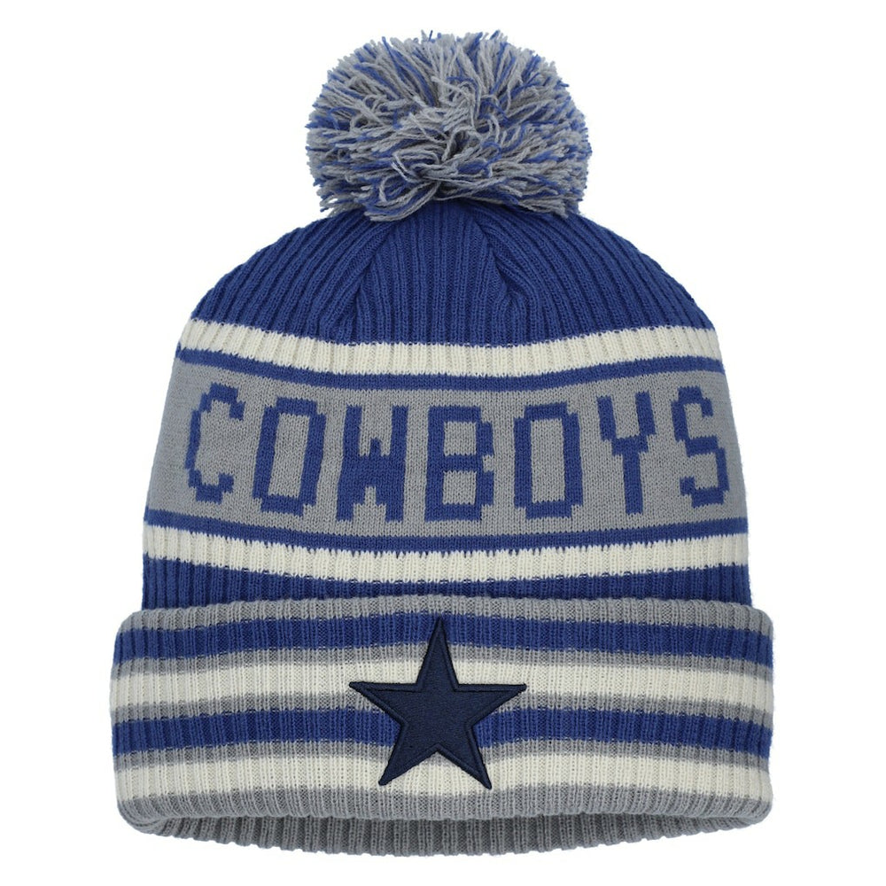 Dallas Cowboys Heritage Blindside Cuffed Knit Hat with Pom - Navy online