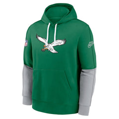 Philadelphia Eagles Throwback Logo Club Tri-Blend Pullover Hoodie - Kelly Green sale