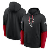 Atlanta Falcons Throwback Logo Club Tri-Blend Pullover Hoodie - Black for sale