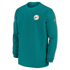 Miami Dolphins Alternate Logo Coach Long Sleeve Top - Aqua online