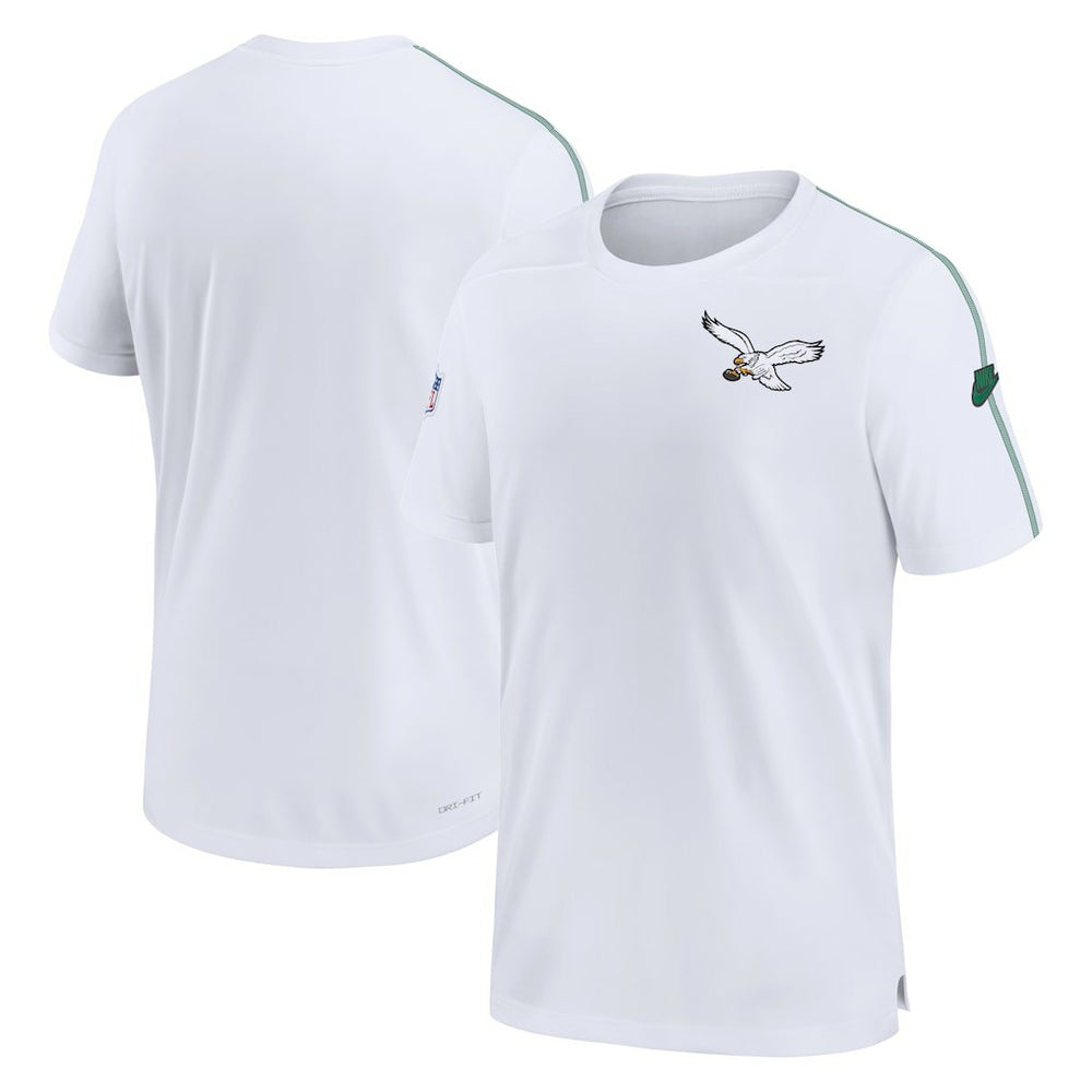 Philadelphia Eagles Sideline Alternate Logo Coach Performance Top - White online