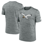 Philadelphia Eagles Sideline Velocity Throwback Logo Dri-FIT T-Shirt - Gray for sale