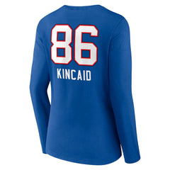 Dalton Kincaid Buffalo Bills Women's Team Wordmark Player Name & Number Long Sleeve V-Neck T-Shirt - Royal outlet