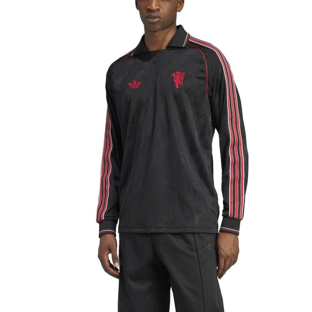 Manchester United Originals Lifestyler Long Sleeve Jersey - Black cheap