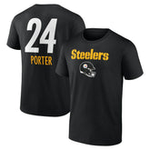 Joey Porter Jr. Pittsburgh Steelers Team Wordmark Player Name & Number T-Shirt - Black sale
