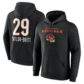 Cam Taylor-Britt Cincinnati Bengals Team Wordmark Player Name & Number Pullover Hoodie - Black sale