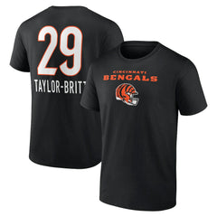 Cam Taylor-Britt Cincinnati Bengals Team Wordmark Player Name & Number T-Shirt - Black on sale