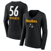 Alex Highsmith Pittsburgh Steelers Women's Team Wordmark Player Name & Number Long Sleeve V-Neck T-Shirt - Black on sale