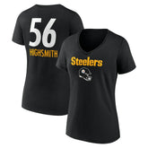 Alex Highsmith Pittsburgh Steelers Women's Team Wordmark Player Name & Number V-Neck T-Shirt - Black discount