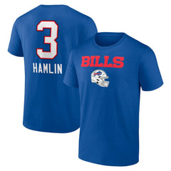 Damar Hamlin Buffalo Bills Team Wordmark Player Name & Number T-Shirt - Royal sale