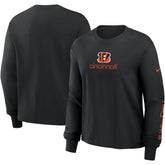 Cincinnati Bengals Women's Boxy Long Sleeve T-Shirt - Black sale