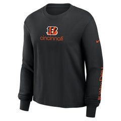 Cincinnati Bengals Women's Boxy Long Sleeve T-Shirt - Black sale