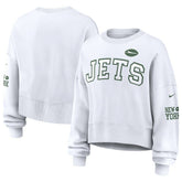 New York Jets Women's Oversized Pullover Sweatshirt - White sale