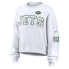 New York Jets Women's Oversized Pullover Sweatshirt - White sale