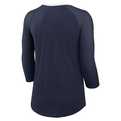 Dallas Cowboys Women's 3/4 Sleeve Raglan Fashion Top - Navy cheap