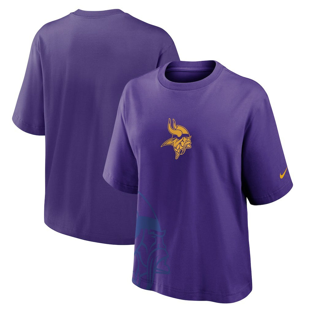 Minnesota Vikings Women's Boxy T-Shirt - Purple sale