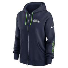 Seattle Seahawks Women's Plus Size Phoenix Full-Zip Hoodie - College Navy cheap