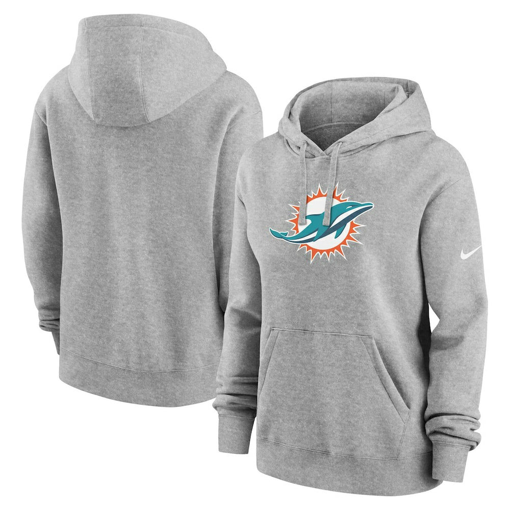 Miami Dolphins Women's Club Fleece Hoodie - Heather Gray sale