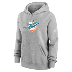 Miami Dolphins Women's Club Fleece Hoodie - Heather Gray sale