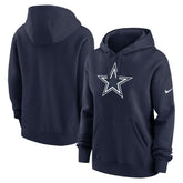 Dallas Cowboys Women's Club Fleece Hoodie - Navy discount