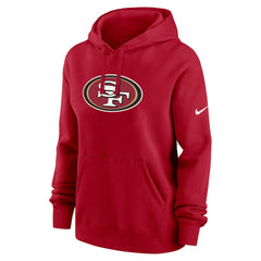 San Francisco 49ers Women's Club Fleece Hoodie - Scarlet discount
