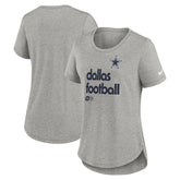 Dallas Cowboys Women's Team Shout-Out Tri-Blend T-Shirt - Heather Gray on sale