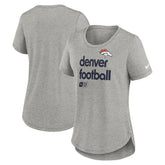 Denver Broncos Women's Team Shout-Out Tri-Blend T-Shirt - Heather Gray discount