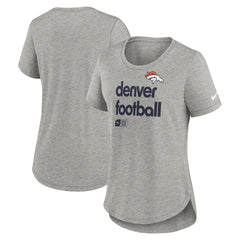 Denver Broncos Women's Team Shout-Out Tri-Blend T-Shirt - Heather Gray discount