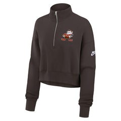 Cleveland Browns Women's Rewind Phoenix Half-Zip Sweatshirt - Brown online