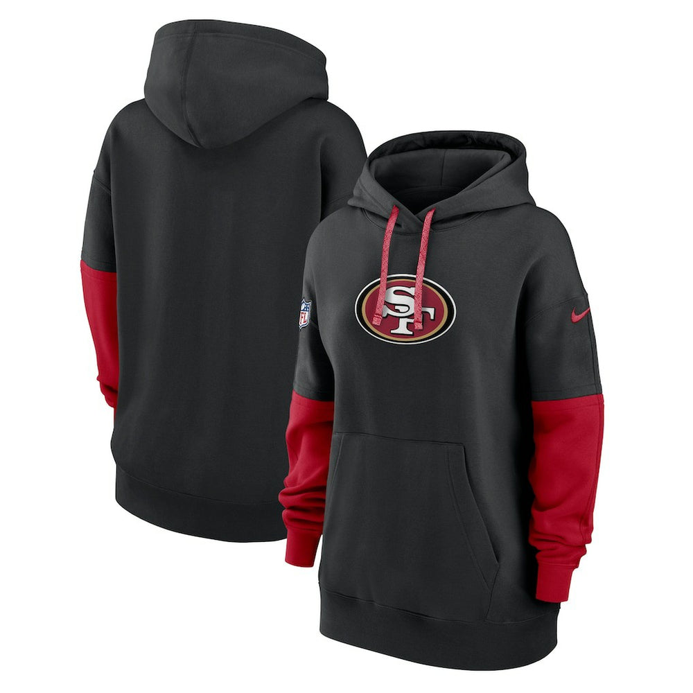 San Francisco 49ers Women's Sideline Essential Hoodie - Black discount