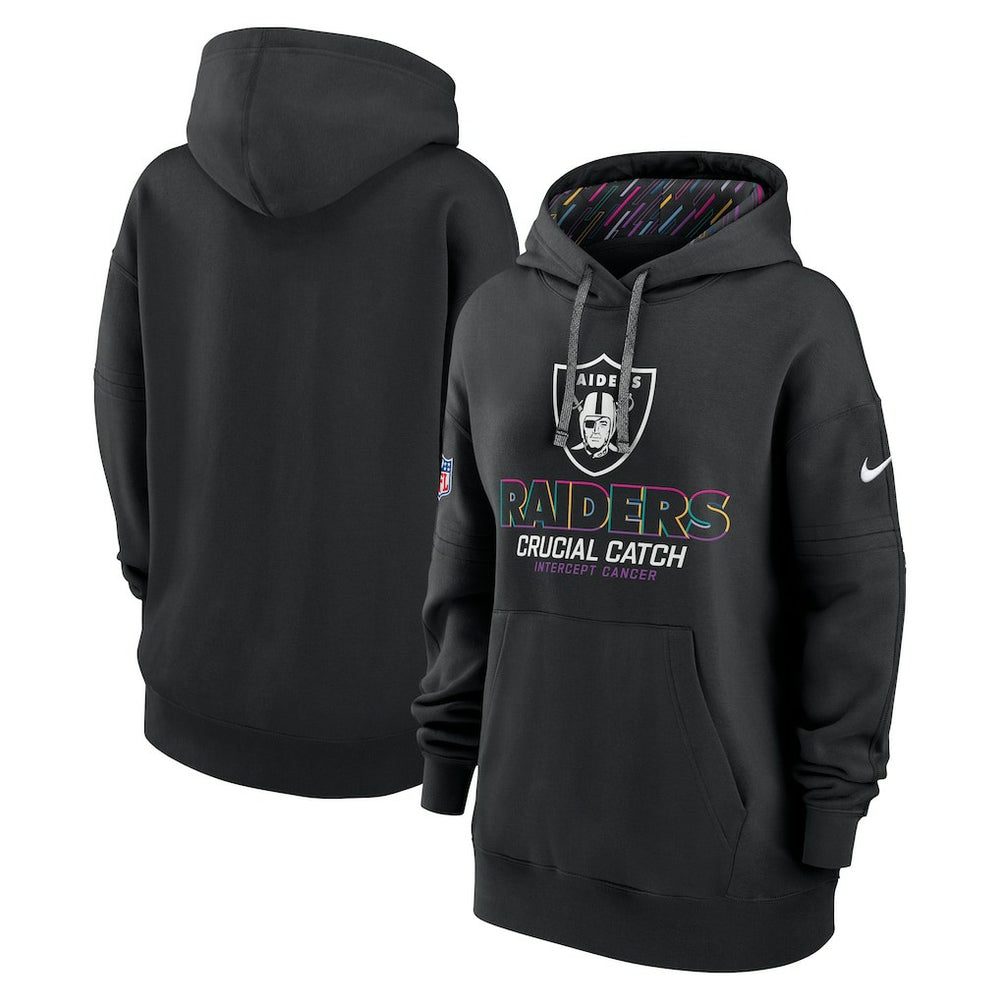 Las Vegas Raiders Women's 2024 NFL Crucial Catch Club Pullover Hoodie - Black for sale