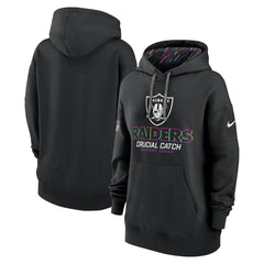Las Vegas Raiders Women's 2024 NFL Crucial Catch Club Pullover Hoodie - Black for sale
