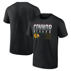 Connor Bedard Chicago Blackhawks Fanatics Name & Number T-Shirt - Black T-shirts
