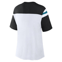 Jacksonville Jaguars Women's Cheer Chant Fashion Crop Top - White/Black online
