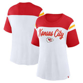 Kansas City Chiefs Women's Cheer Chant Fashion Crop Top - White/Red for sale