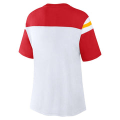 Kansas City Chiefs Women's Cheer Chant Fashion Crop Top - White/Red for sale