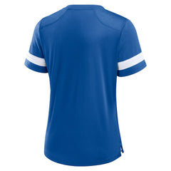 Indianapolis Colts Women's Play Script Lace-Up T-Shirt - Royal discount