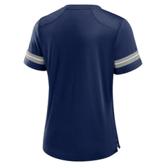 Dallas Cowboys Women's Play Script Lace-Up T-Shirt - Navy sale