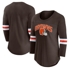 Cleveland Browns Women's First Team Arch Logo 3/4 Sleeve T-Shirt - Brown online