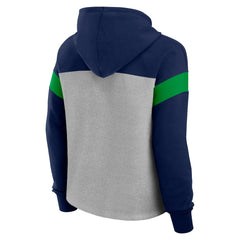 Seattle Seahawks Women's Bold Play Call Pullover Hoodie - Heather Gray/College Navy discount