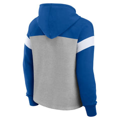 Indianapolis Colts Women's Bold Play Call Pullover Hoodie - Heather Gray/Royal cheap