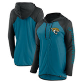 Jacksonville Jaguars Women's Script Full-Zip Hoodie - Teal/Black sale