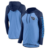 Tennessee Titans Women's Script Full-Zip Hoodie - Light Blue/Navy cheap