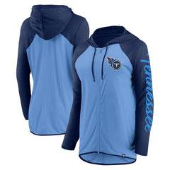 Tennessee Titans Women's Script Full-Zip Hoodie - Light Blue/Navy cheap