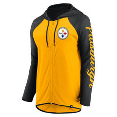 Pittsburgh Steelers Women's Script Full-Zip Hoodie - Gold/Black online